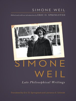 cover image of Simone Weil